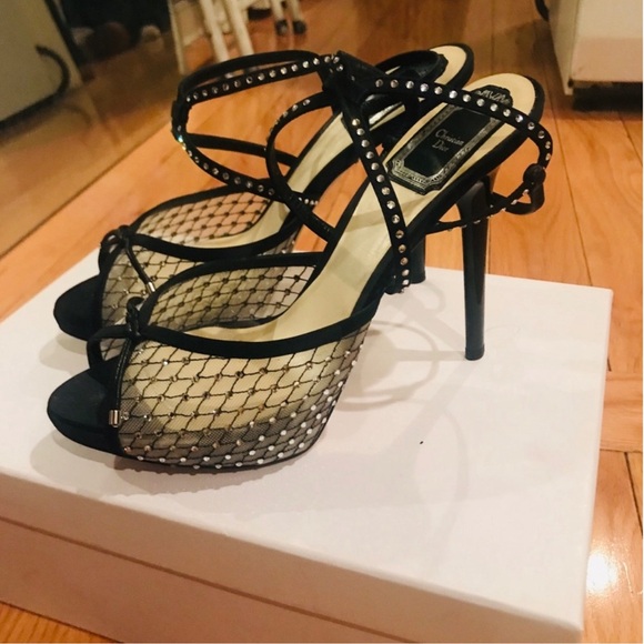 Christian Dior Crystal Mesh Sandals - Picture 4 of 6